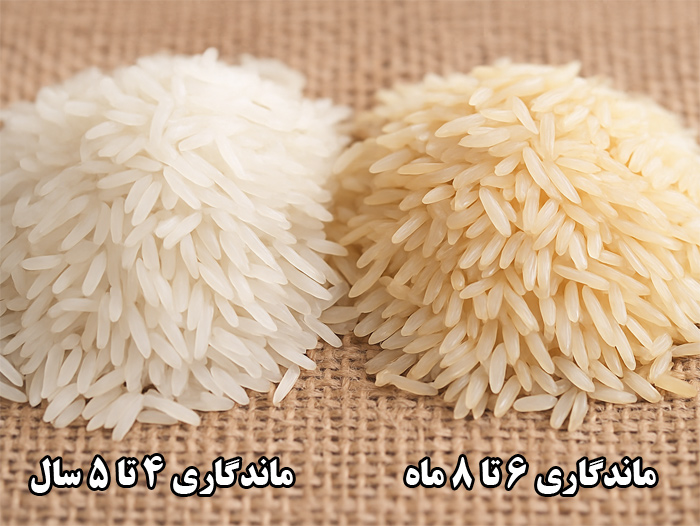 ماندگاری برنج قهوه ای و برنج سفید